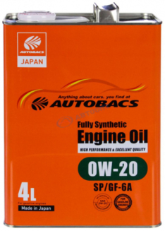 Масло моторное Autobacs Engine Oil 0W-20 SP/GF-6A 4л FS (Япония)