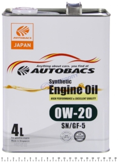 Масло моторное Autobacs Engine Oil 0W-20 SN/GF-5 4л (Сингапур)