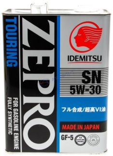 Масло моторное Idemitsu ZEPRO TOURING 5W-30 SN/GF-5 4л (Япония)