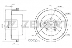Барабан тормозной задний Zekkert BS5553 ESTIMA/EMINA/LUCIDA ##R10/20 4243128040