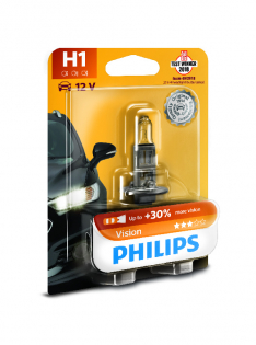 Лампа H1 12V 55W Philips Vision +30% P14,5s B1