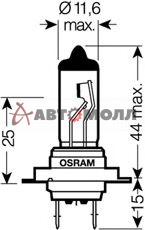 Лампа H7 12V 55W Osram PX26d ORIGINAL LINE 64210