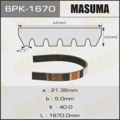 Ремень поликлиновой 6PK1670 Masuma