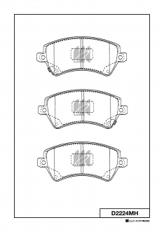 Колодки тормозные передние IXAT X3P0040 Corolla CDE/ZZE12# EUR 01- X3P00040 D2224MH