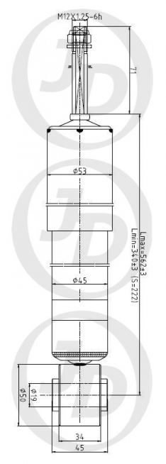 Амортизатор задний JustDrive JAA0284 TOYOTA HiluxSurf/4Runner (_N21#) 02-; TOYOTA Land Cruiser Prado