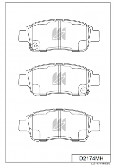 Колодки тормозные передние IXAT X3P0005 Vitz 1# -RS/Platz 99-06, Probox/Succeed 02- D2174MH