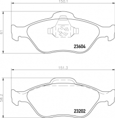 Колодки тормозные передние Nisshinbo PF5495 Demio DY# 02- NP5008 X3P0045 D3120H