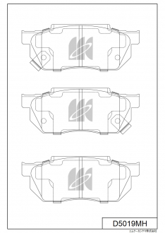 Колодки тормозные передние IXAT X3P0013 Logo GA# 96-,Fit GD1/2 1.3 01-/GD1 06-,Civic EK# 3D D5019MH