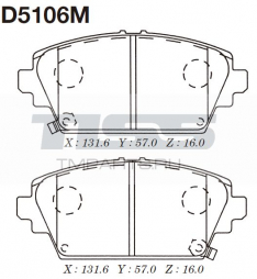 Колодки тормозные передние Kashiyama D5106M Accord CG7/8/9/CH1/2 99- DFP3368 705002BSX