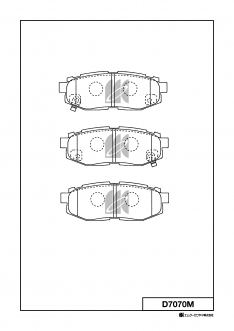 Колодки тормозные задние Kashiyama D7070M Legacy BM9 feb 09-, Legacy Outback 09-, Tribeca  (B9) 05-