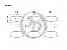 Колодки тормозные задние JustDrive JBP0363 Solaris, Tucson 08-; KIA Soul/NF;Geely Atlas D11266M