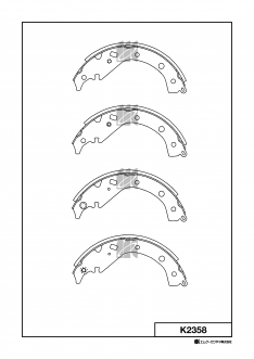 Колодки тормозные задние барабанные IXAT X3S0004 Premio 02-, Spacio 12# 01-, Opa 00-05, Probox K2358