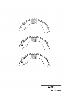 Колодки тормозные задние барабанные IXAT X3S0024 Lancer CM2A/CM8A 95- CS2A/CS5A/CS5W 00- K6723