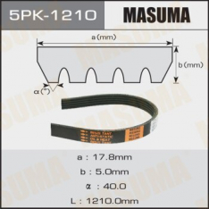 Ремень поликлиновой 5PK1210 Masuma TO 2/3C# — Caldina 92-02 (AC); OP 1.4/1.6/1.8 — Astra G/H 98-