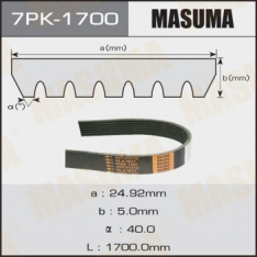 Ремень поликлиновой 7PK1700 Masuma