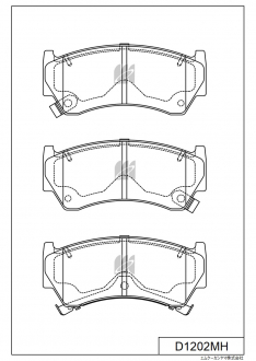 Колодки тормозные передние IXAT X3P0036 Sunny, Pulsar B14/N15 D1202M D1202MH X3P00036