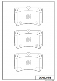 Колодки тормозные передние IXAT X3P0035 Demio 96-, Familia BG# 89-96 BHA# 94-; KI Rio 04-07 D3062MH