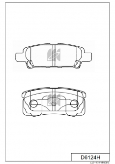 Колодки тормозные задние IXAT X3P0050 Lancer wgn CS5W ’00- OUTLANDER ’03- D6124H X3P00050