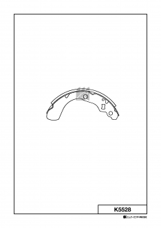 Колодки тормозные задние барабанные Kashiyama K5528 Logo GA3 96-