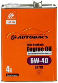 Масло моторное Autobacs Engine Oil 5W-40 SP/CF 4л FS (Япония)