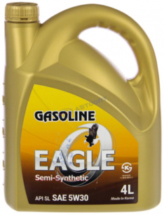 АКЦИЯ!!! Масло моторное Eagle Gasoline Semi-syn 5W-30 API SL 4+1л (Корея)