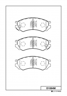Колодки тормозные передние Kashiyama D1084M Bluebird U12/13 Primera P10 90-96 Avenir W10 355000BSX