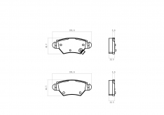 Колодки тормозные задние Stellox 696022BSX Astra G 98-, Zafira 03-05 JBP0347