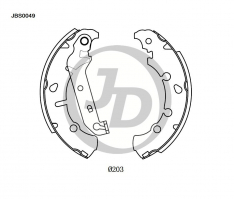 Колодки тормозные задние барабанные JustDrive JBS0049 Ford Fiesta, Fusion 05- GS8742