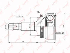 Шрус наружный LYNXauto CO7524A Toyota Estima Previa MCR30W, MCR40W