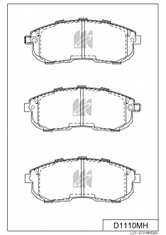 Колодки тормозные передние IXAT X3P0028 BlueBird U14 SR20VE 96-01, Sunny B15 SR15VE 98- D1110MH