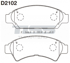 Колодки тормозные передние Narichin NKT1066 Camry/Vista CV30/SV30/35/SV32/33 90- JBP0262 D2102H