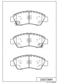 Колодки тормозные передние IXAT X3P0007 Logo 96-,Capa 98-,Civic/etc 91-,Partner 96-,Integra D5073MH