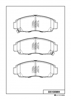 Колодки тормозные передние IXAT X3P0042 Odyssey RA# 99- RB#_absolute 03- D5100MH PF8445