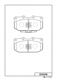 Колодки тормозные передние Kashiyama D7037M Impreza WRX 96-,Legacy RSK 01-03,Forester STI 97 JBP0180