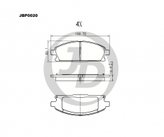 Колодки тормозные передние JustDrive JBP0020 X-Trail T30 01- D1211MH X3P0158