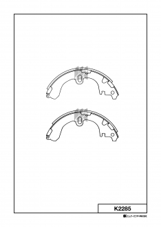 Колодки тормозные задние барабанные IXAT X3S0002 Corolla/etc 10#/11# 4WD 90-01 Corona K2285 JBS0011