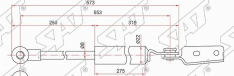 Амортизатор газовый задней двери JETT V2162965 FORESTER 02-08 LH 63269SA011 левый за 1шт 553мм