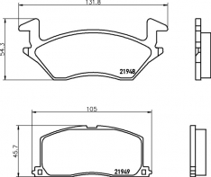 Колодки тормозные передние Kashiyama D2092 Starlet EP82(-GT)/NP80 89-96 EP91/NP90 96 NP1051 PF1256