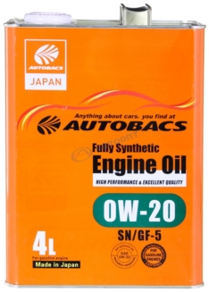 Масло моторное Autobacs Engine Oil 0W-20 SN/GF-5 4л FS (Япония)