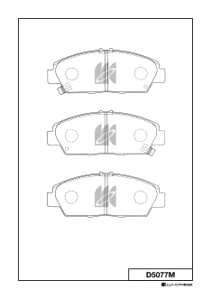 Колодки тормозные передние Kashiyama D5077M Prelude 91-,Inspire CC1/UA1 89-