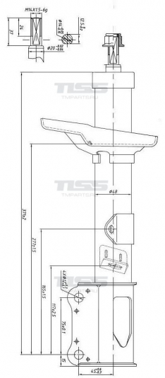 Амортизатор задний левый JustDrive JAS0110 TOYOTA Corolla (_E9_) 87-; TOYOTA Sprinter 87-