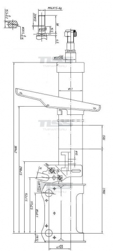 Амортизатор задний правый JustDrive JAS0116 TOYOTA Camry (ACV30) 01-; TOYOTA Camry Gracia 01-; LEXUS