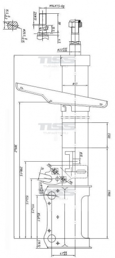 Амортизатор задний левый JustDrive JAS0117 TOYOTA Camry (ACV30) 01-; TOYOTA Camry Gracia 01-; LEXUS