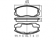 Колодки тормозные передние JustDrive JBP0105 Mirage/Lancer/Libero 89-, Galant/Eterna/Aspire D6070H