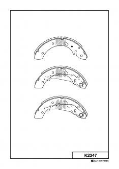 Колодки тормозные задние барабанные Kashiyama K2347 Avensis AT220/221/CT220/ST220 97- JBS0021