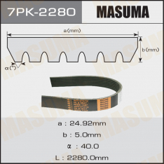 Ремень поликлиновой 7PK2280 Masuma #TR-FE LC120 ’04-