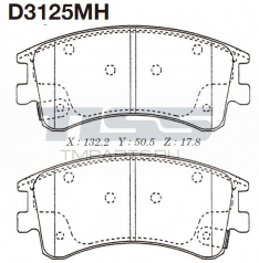 Колодки тормозные передние JustDrive JBP0084 Atenza/MZ6/wgn +18 inch 02-05/wgn 4WD 02- D3125MH