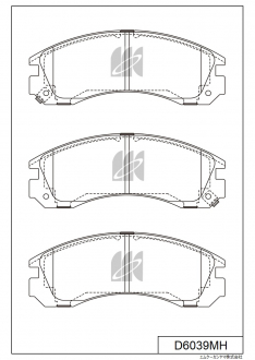 Колодки тормозные передние IXAT X3P0021 Mirage/Lancer many 91-,Galant 89-,RVR/Chariot 94- D6039MH