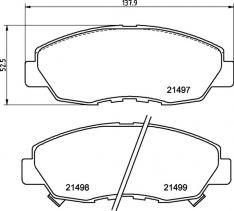 Колодки тормозные передние IXAT X3P0041 CR-V RD1/2 ATM 95-02, Civic EN2 00- D5091MH NP8000 PF8374