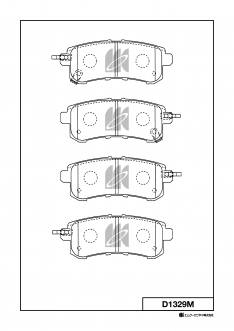 Колодки тормозные задние Kashiyama D1329M Patrol (Y62) 10-; IN QX56/QX80 (Z62) 10- JBP0401